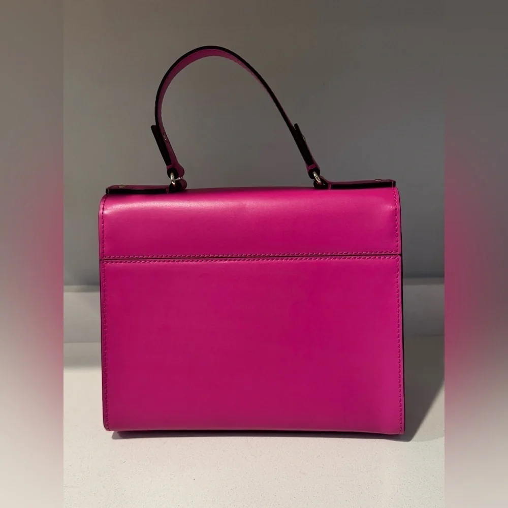 Kate Spade Doris Fuchsia Pink Satchel/Crossbody With Latch Closure Detail